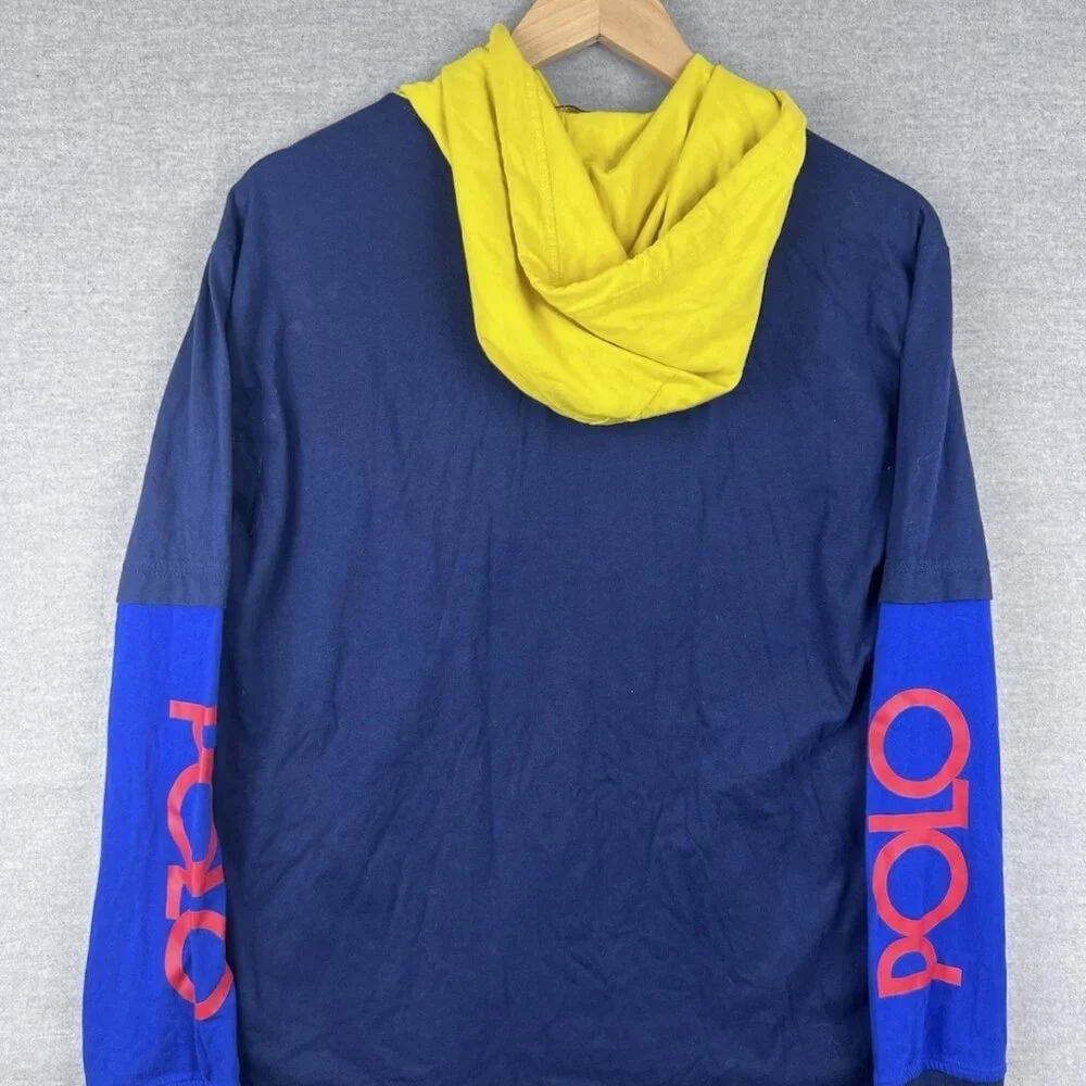 Polo‎ Ralph Lauren Men's Newport Navy Classic Fit Logo Hooded T-Shirt Size small